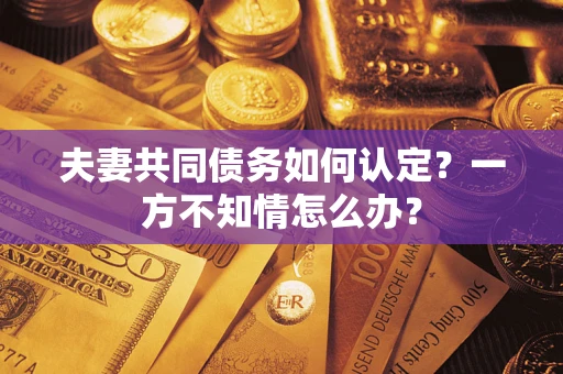 济南夫妻共同债务如何认定？一方不知情怎么办？