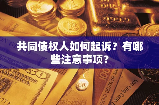 济南共同债权人如何起诉？有哪些注意事项？